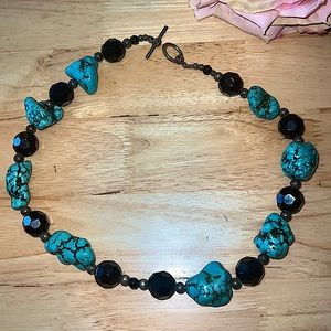 Chunky turquoise western necklace